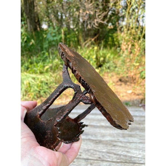 Vintage Folk Art Iron Book End Holder Sand Hill Crane Birds - Picture 8 of 14